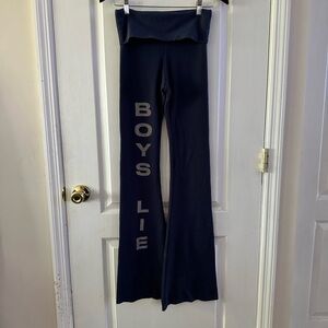 Boys lie waffle foldover flare pant